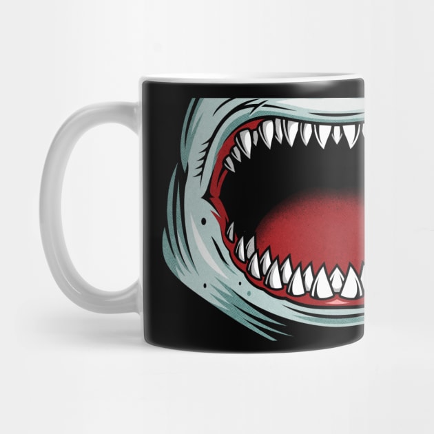 Jaws shark horror face by opippi